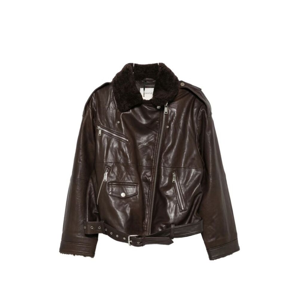 Gestuz Brown Jackets - Leather Jackets Women